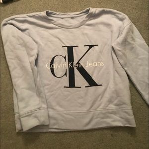 Calvin Klein cropped crew neck sweatshirt